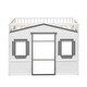 preview thumbnail 12 of 13, Solid Construction Twin Size House Kids Bed Loft Bed With Ladder