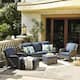 OVIOS 5-piece Patio Conversation Wicker Furniture Set