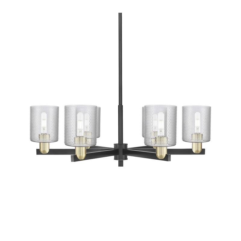 Innovations Lighting 716-6CR-11-35 Cobbleskill Chandelier Cobbleskill - Black Antique Brass / Clear