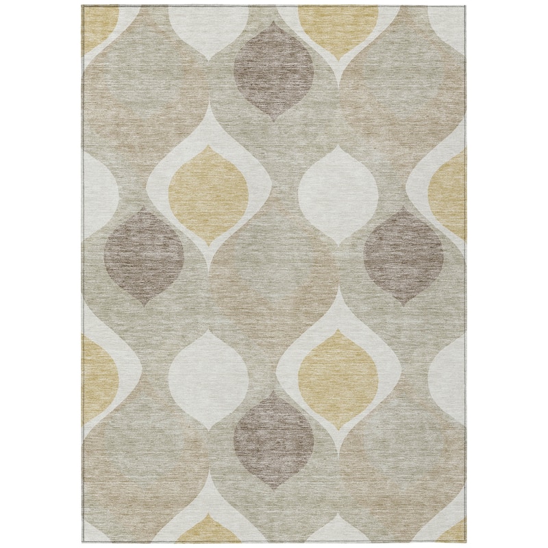 Machine Washable Indoor/ Outdoor Chantille Contemporary Geo Rug