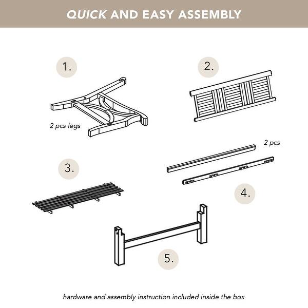 Cambridge Casual Lowell 5piece Teak Wood Outdoor Conversation Set with