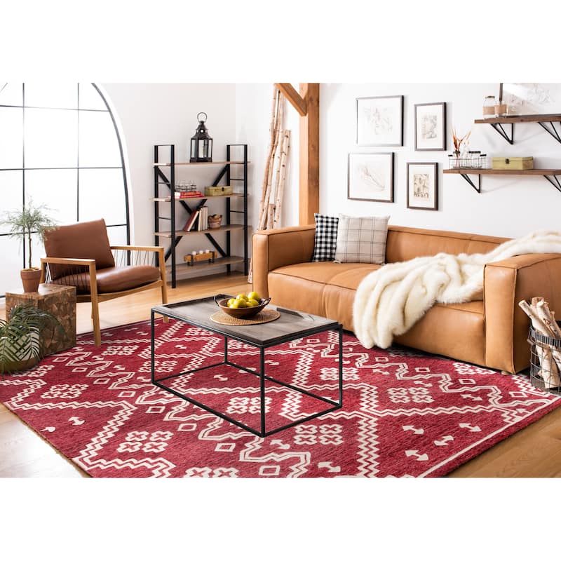 SAFAVIEH Handmade Abstract Ruveyda Modern Wool Rug
