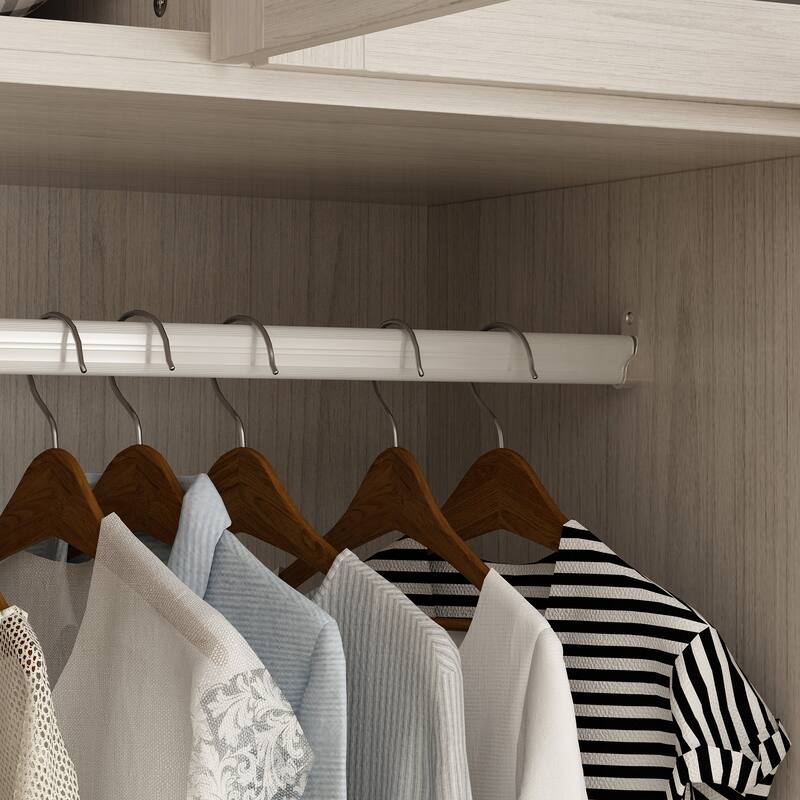 Large Glass Combination Cabinet: Contemporary Storage Closet Armoires