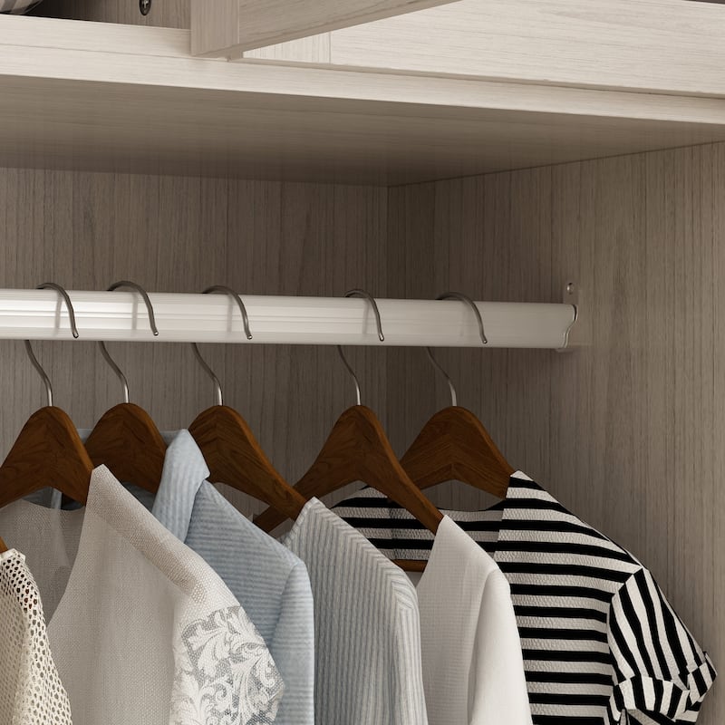 Modular Modern Glass Door Wardrobe:Storage Closet Solution Armoire