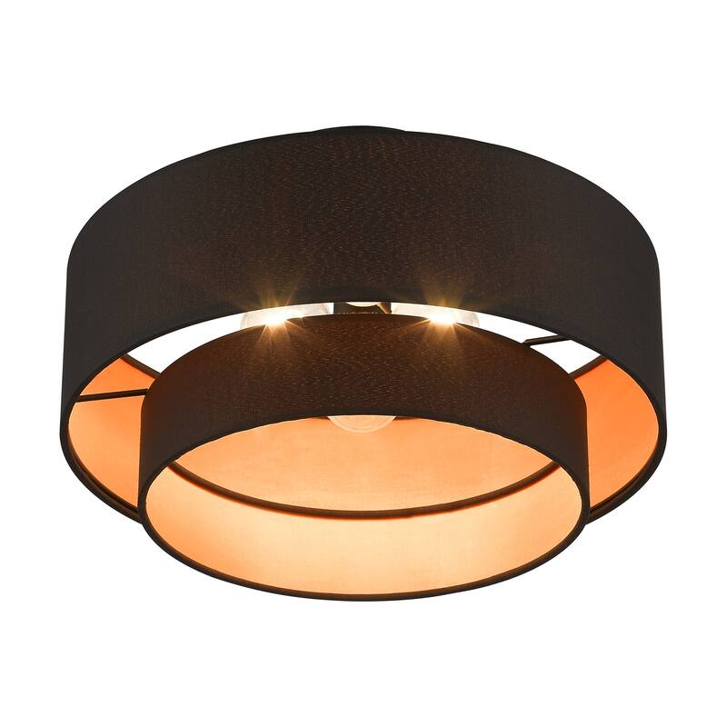 Livex Lighting 45614 Sentosa 3 Light 15" Wide Semi-Flush Drum Ceiling