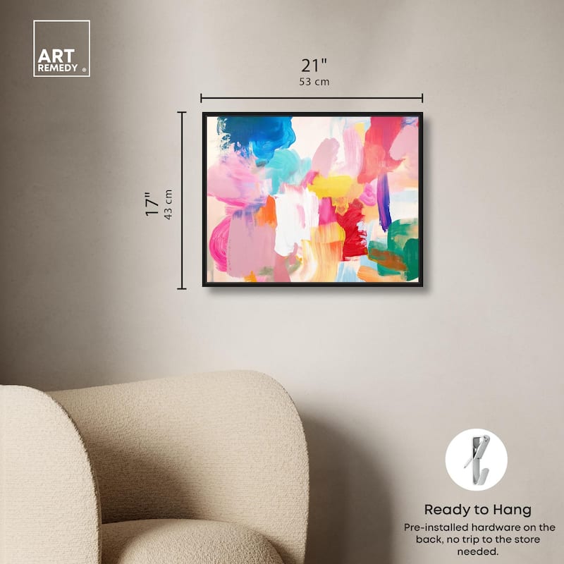 Pastel Riot II Colorful Canvas by Art Remedy