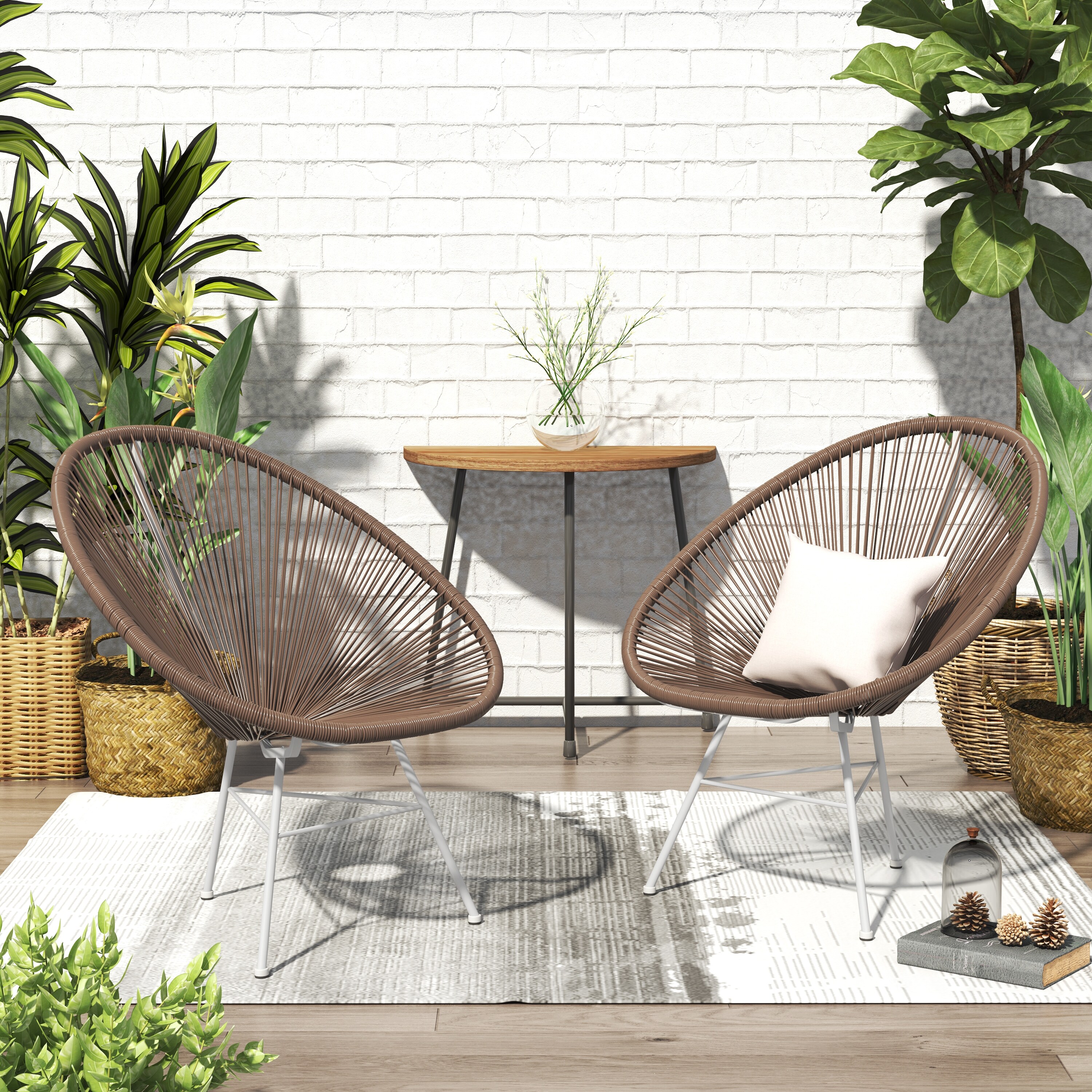 Wicker chairs discount set of 2