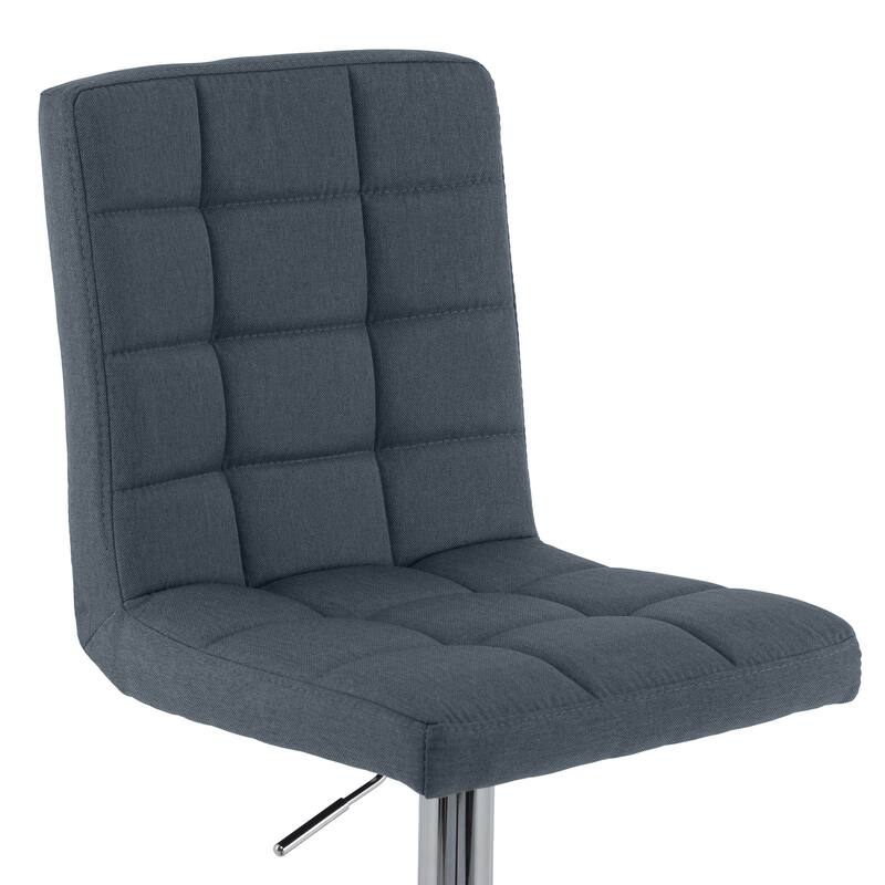 Set of 2 Gas Lift Upholstered Adjustable Barstool