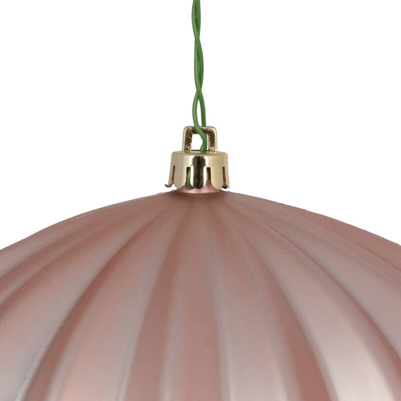 Vickerman 5.7" X 5.5" Rose Gold Onion Christmas Ornament, UV treated, Set of 3