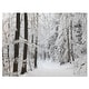 preview thumbnail 4 of 8, Designart "Dense Winter Forest and Lane" Large Forest Artwork Print on Canvas - White