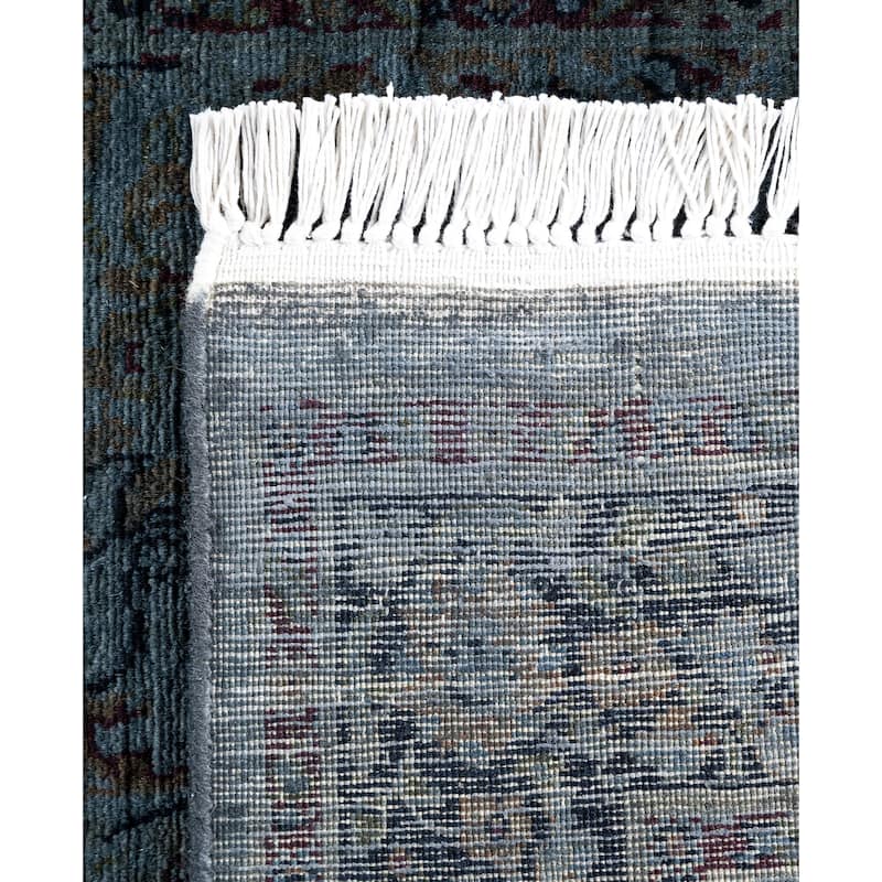 Overdyed One-of-a-Kind Hand-Knotted Runner Rug - Gray - 2' 5" x 8' 5"