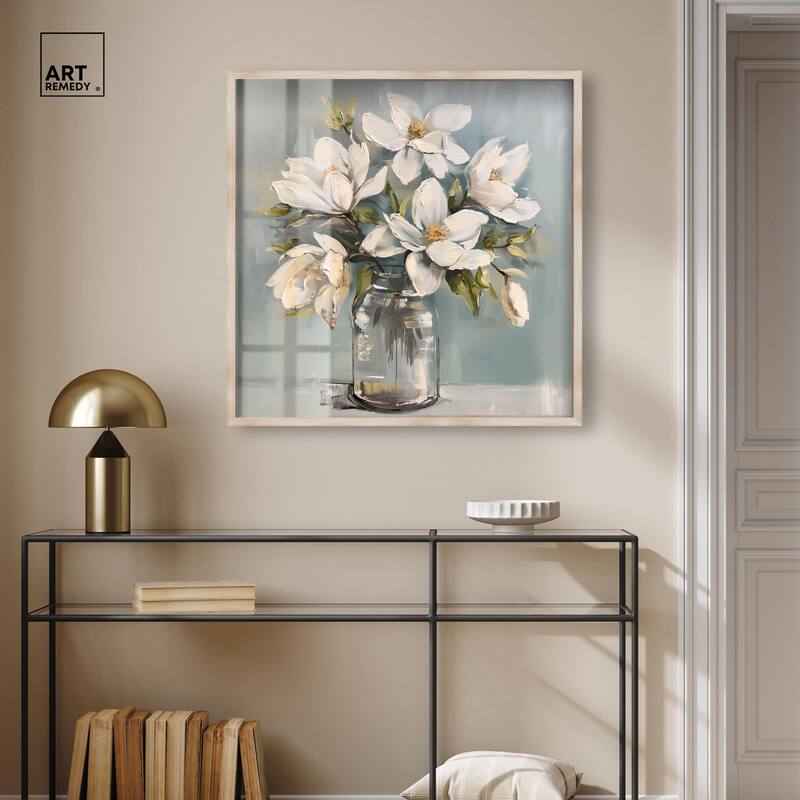 Prismatic Floral and Jar Shadowbox by Art Remedy