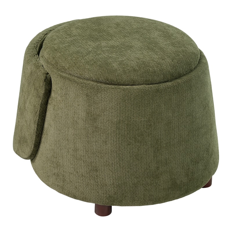 Christopher Knight Home - Modern 2-in-1 Acacia Upholstered Accent Chair with Hidden Pet-Friendly Nook & Convertible Storage Seat