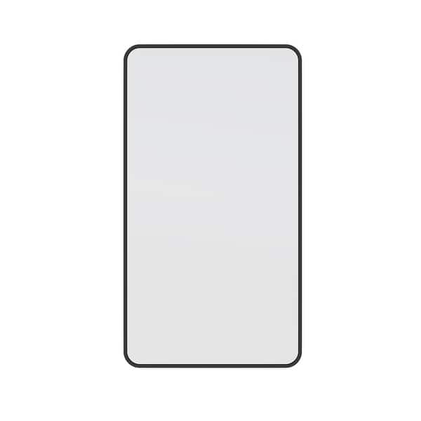 40 in. x 22 in. Radius Corner Black Stainless Steel Framed Mirror 40 in. x 22 in. Radius Corner Black Stainless Steel Framed Mirror