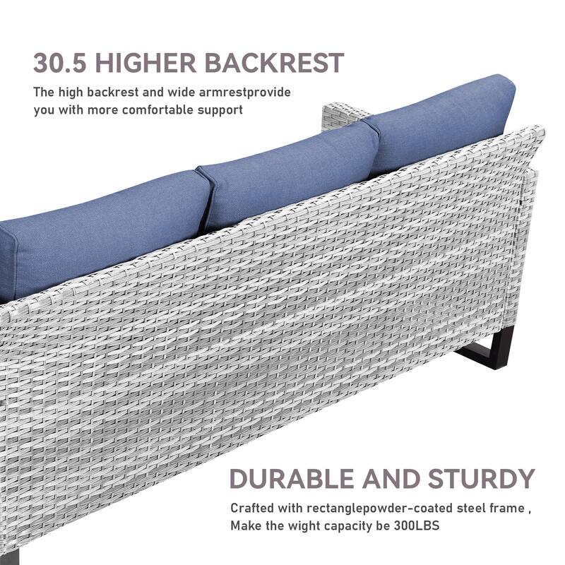 5 Piece Patio Sofa Chair Furniture Set