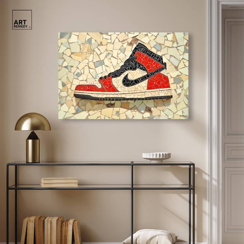 Mosaic Sneaker Canvas by Art Remedy, Gallery Wrapped