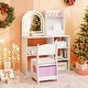 preview thumbnail 3 of 18, Gymax Kids Vanity Set Princess Girls Makeup Vanity Desk w/ 3-Color LED