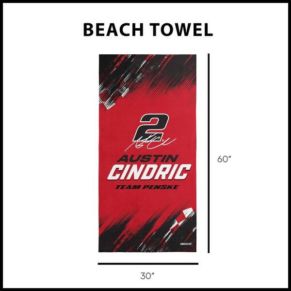 dimension image slide 15 of 19, NASCAR Simple Speed Beach Towel