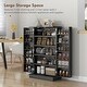 preview thumbnail 12 of 14, Freestanding Kitchen Pantry Storage Cabinet Black