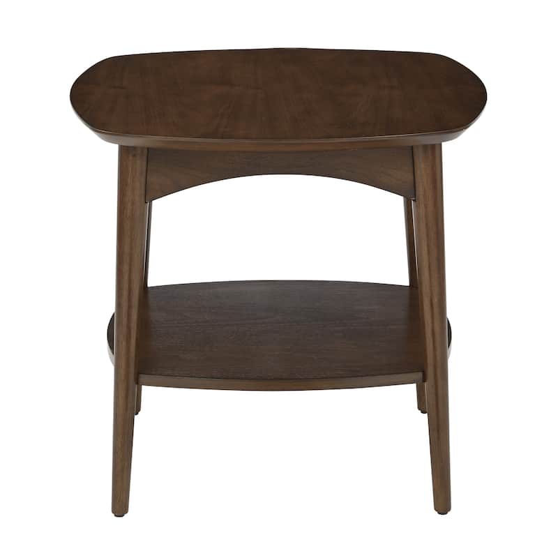 Mid Century Copenhagen Accent Table in Walnut Finish