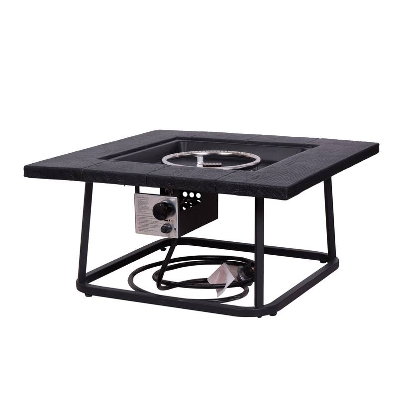40,000 BTU Outdoor Square Propane Gas Fire Pit Table