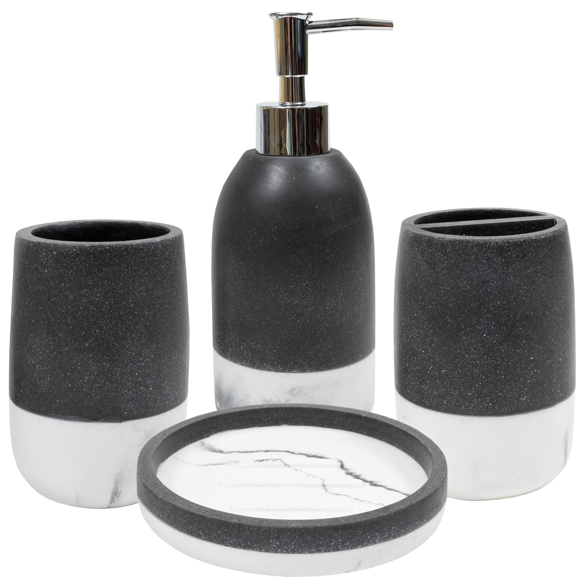 Marbleized Bath Accessory Collection