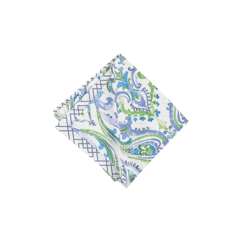Juliet Reversible Bright Paisley Napkin Set of 6 - Set of 6