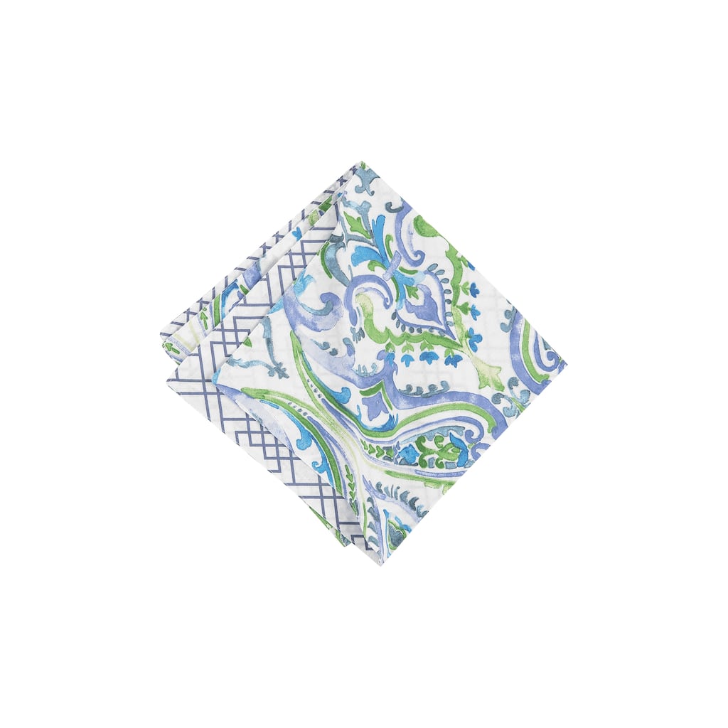Juliet Reversible Bright Paisley Napkin Set of 6 - Set of 6