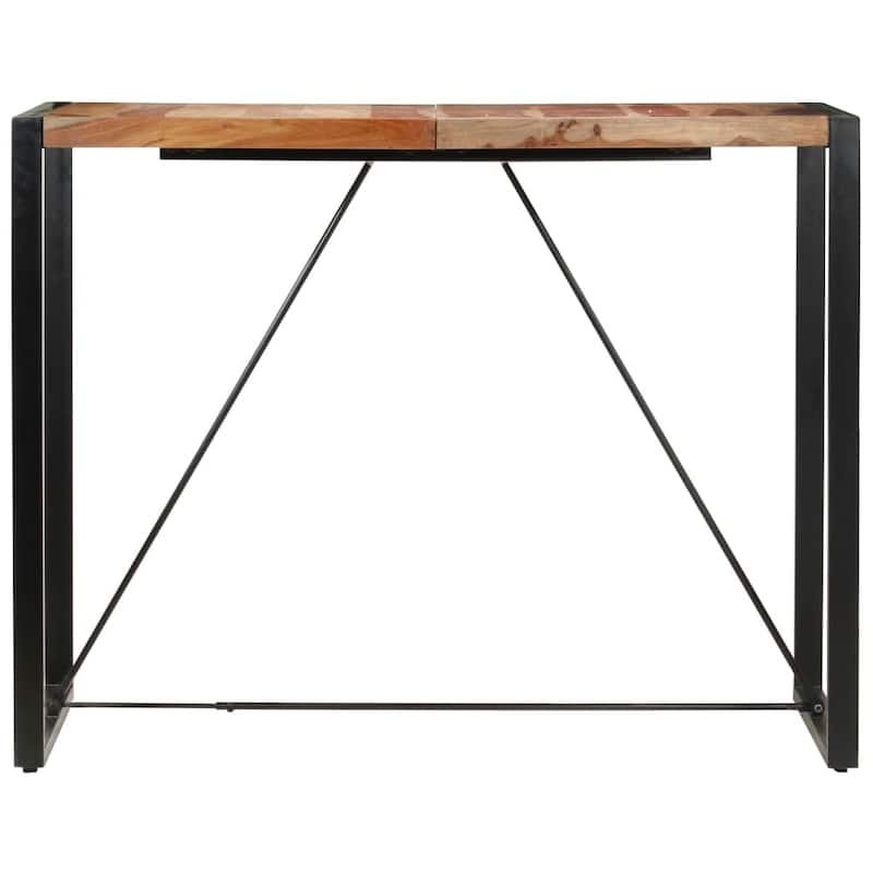 vidaXL Bar Table 55.1"x27.6"x43.3" Solid Sheesham Wood