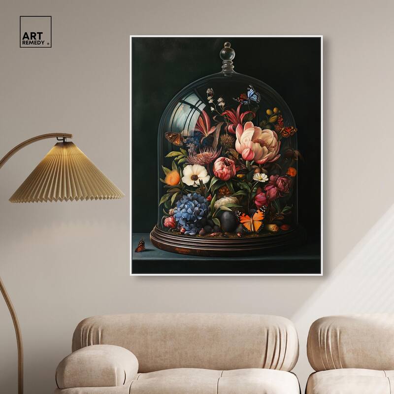 Bell Jar Garden II Canvas by Art Remedy