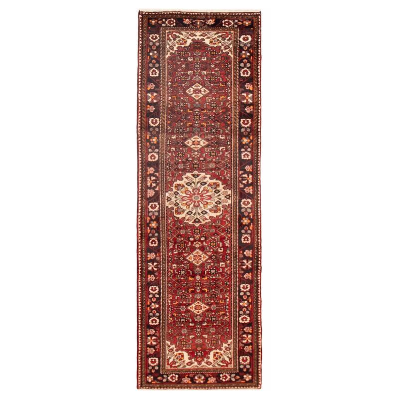 ECARPETGALLERY Hand-knotted Andelz Red Wool Rug - 3'3 x 10'6 - Red - 3'3 x 10'6