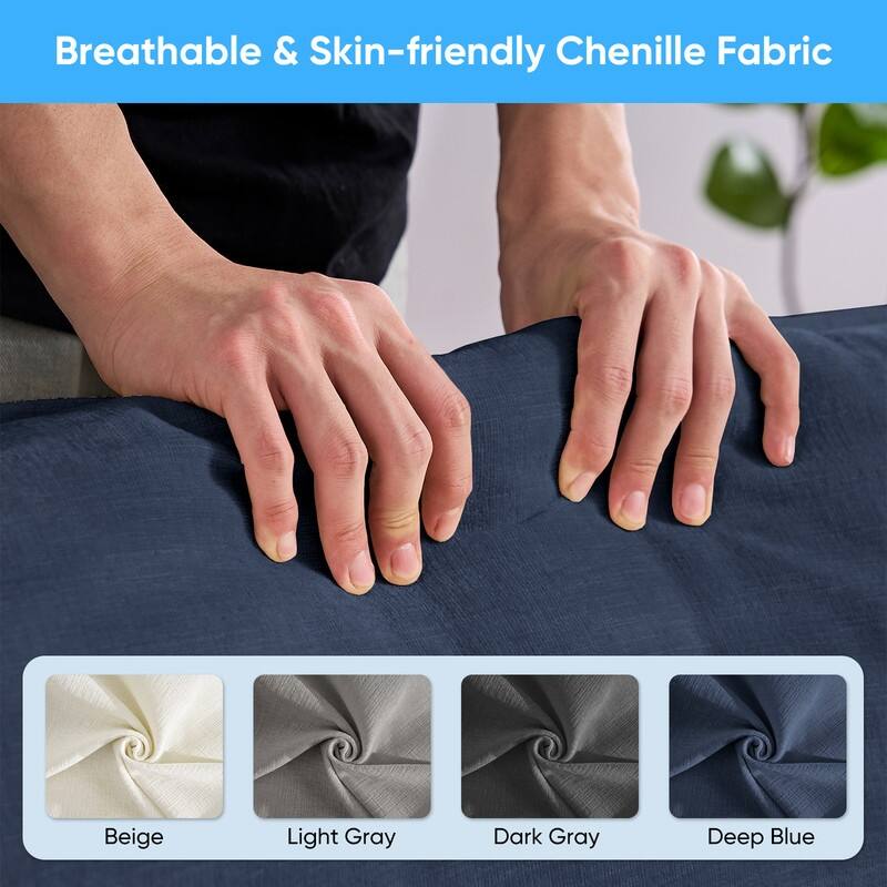 Mixoy 217''U-Shaped Modular Sectional Sofa,8-Seater Cloud Couch with Ottoman and Cushions,Sleeper Deep Seat Couches - 6+2