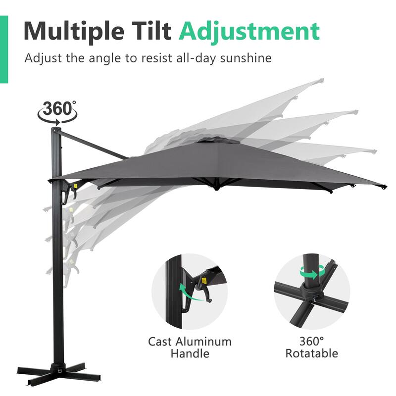Versatile Outdoor Umbrella with Advanced Features for Optimal Shade and Durability