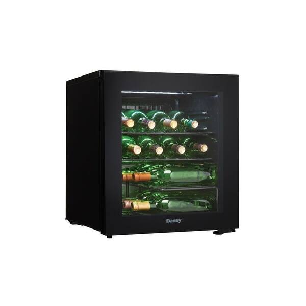 Shop Danby Dwc018a1 18 Wide 16 Bottle Capacity Free Standing Wine Cooler Black Overstock 23103931