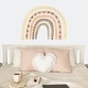 preview thumbnail 2 of 1, Neutral Rainbow Wall Decal Nursery Decor. 28 tall x 43 wide inches - Multi-Color