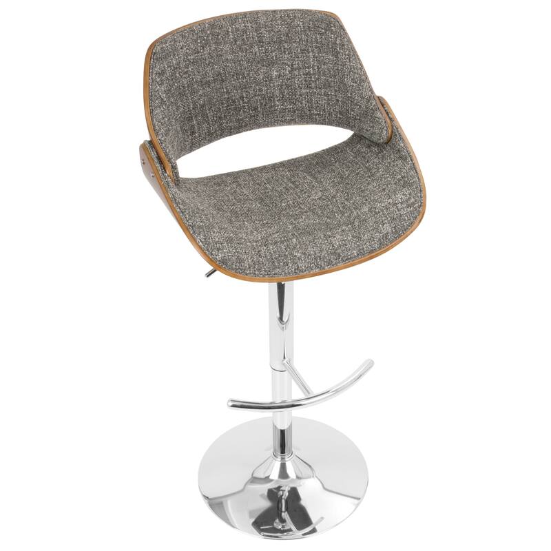 Carson Carrington Svetlana Adjustable Bar Stool with Rounded T Footrest (Set of 2)