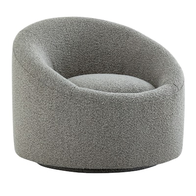 Pasargad Home Sienna Modern Swivel Base Barrel Chair - W33"xD33"xH28"