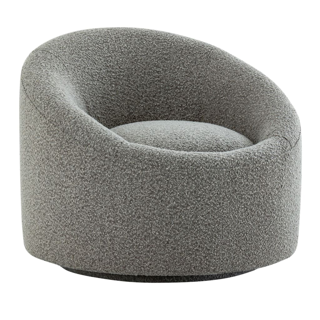 Pasargad Home Sienna Modern Swivel Base Barrel Chair - W33"xD33"xH28"
