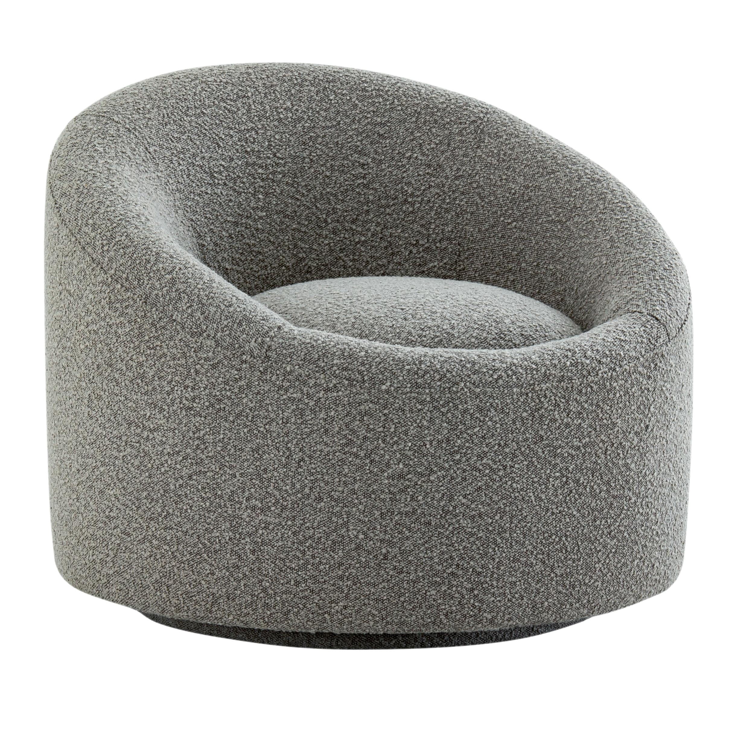 Pasargad Home Sienna Modern Swivel Base Barrel Chair - W33"xD33"xH28"