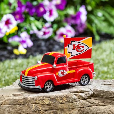 NFL Rally Truck Garden Statue with Team Flag
