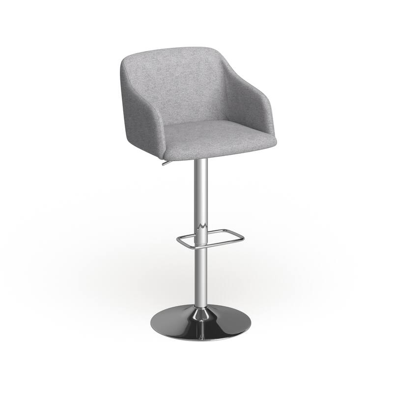 Strick & Bolton Lambert Contemporary Adjustable Barstool - N/A - Grey