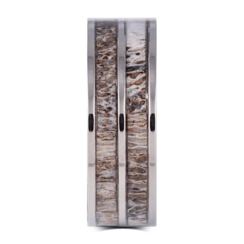 Manly Bands THE OUTFITTER Titanium with Inlay 8mm Polished Band