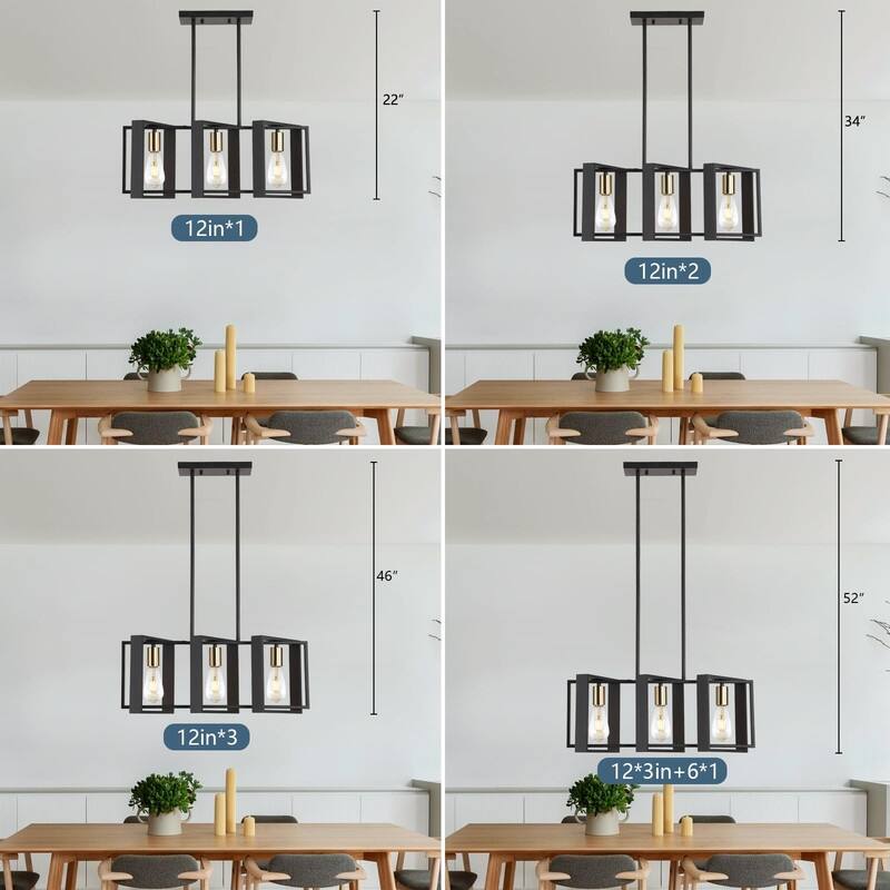 Kitchen Island Lighting Fixture, Dining Room 4 Lights Chandeliers