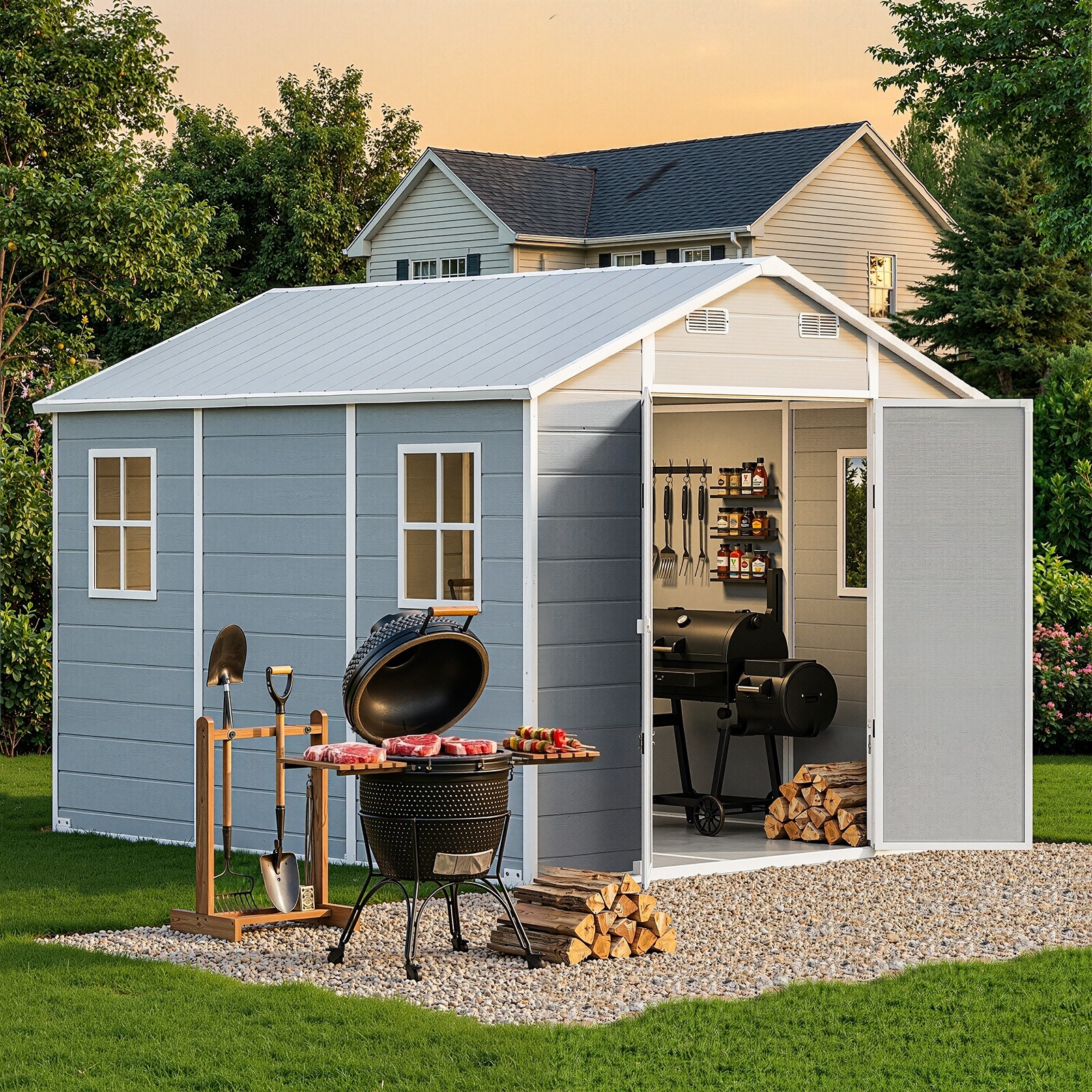ESTH 8個セット Crestlive Products 8' x 8' / 8' x 10'/ 8' x 12' Outdoor Storage