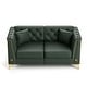 preview thumbnail 34 of 36, GDFStudio - Multi-Size Faux Leather 6-Seat Chesterfield Modular Sofa Set with Metal Trim & 6 Pillows