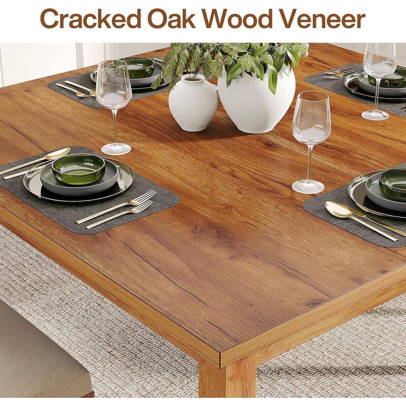 39.4 Inches Square Dining Table Solid Modern Wood Kitchen Table for Dining Room/Living Room Seats 2-4