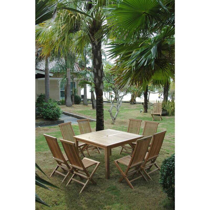 Classic Folding Dining Set - 9 Piece Outdoor Patio Table & Chair Set