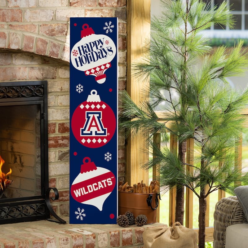47" Double Sided Seasonal Porch Leaner, University of Arizona - 47" x 11.25" - Christmas