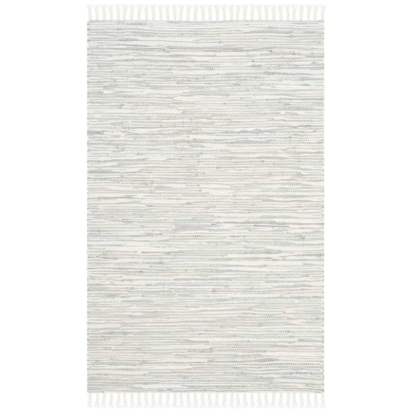 SAFAVIEH Handmade Flatweave Montauk Leon Casual Cotton Rug - 2'3" x 5' - Silver