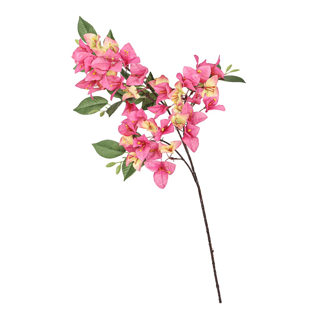 Set of 4 Pink Peach Artificial Bougainvillea Flower Stem Spray 30in - 30" L x 5" W x 5" DP